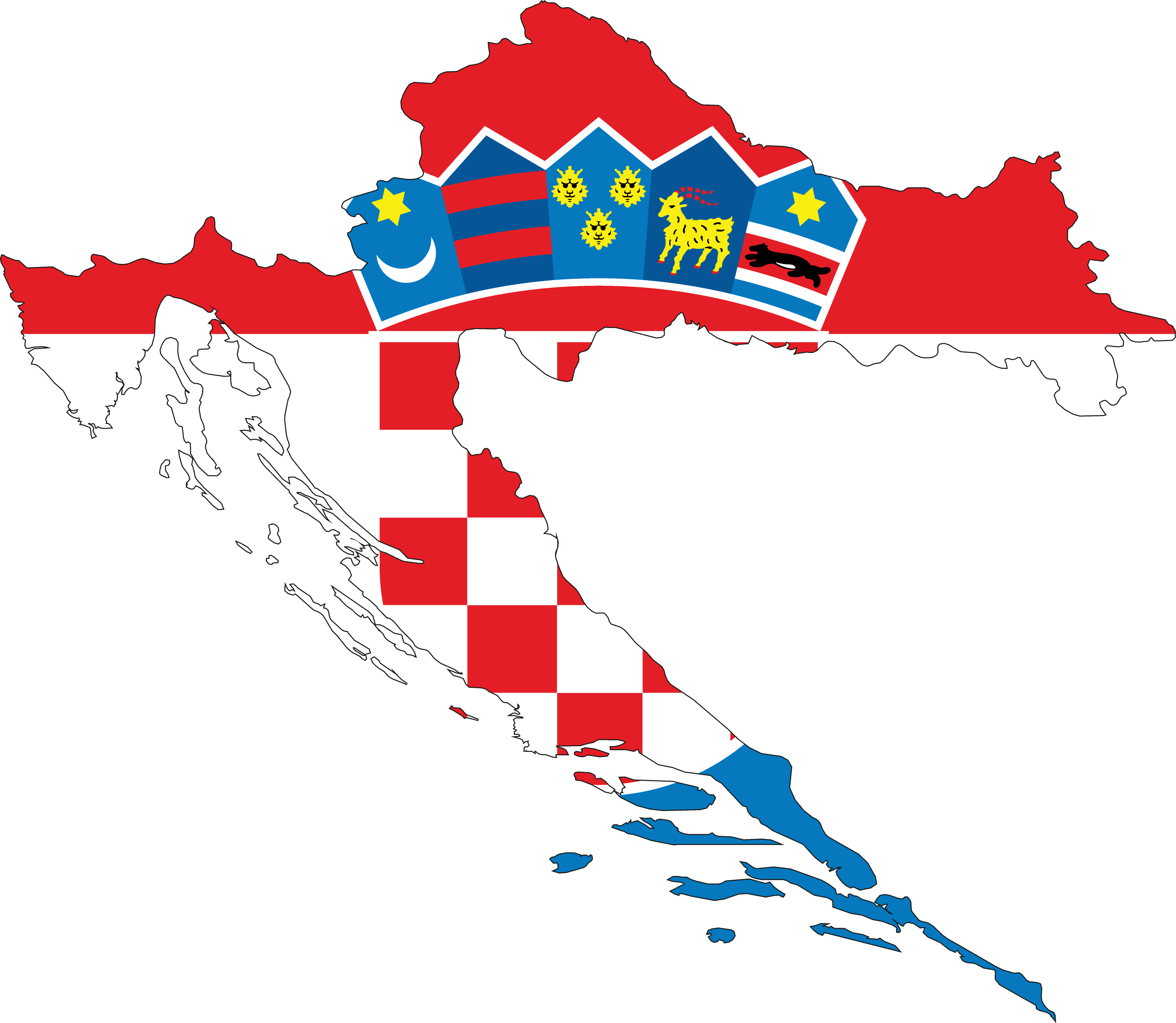 hrvatska karta zastava